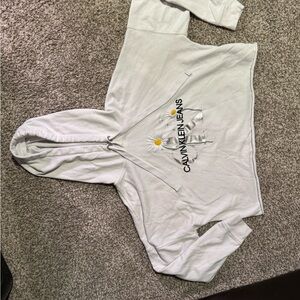 Calvin Klein Jeans Cream Hoodie with Logo